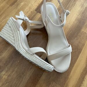 Elegant Beige Wedge Sandals